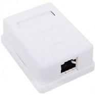Розетка компьютерная Пожтехкабель-СКС 201-038, RJ-45 (8P8C), кат. 6, одинарная, внешняя